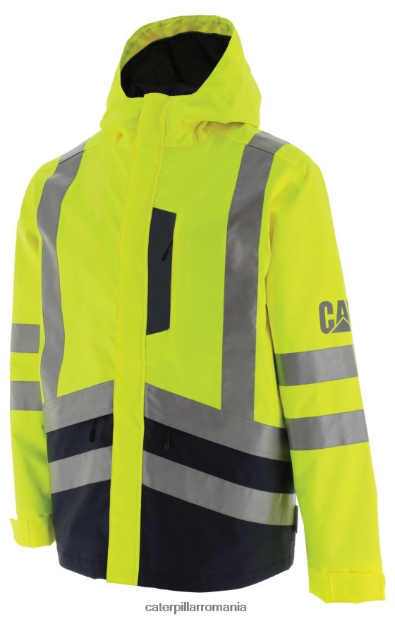 bărbați jachetă de ploaie hi-vis Caterpillar galben hi-vis B848DD220 | topuri și îmbrăcăminte exterioară
