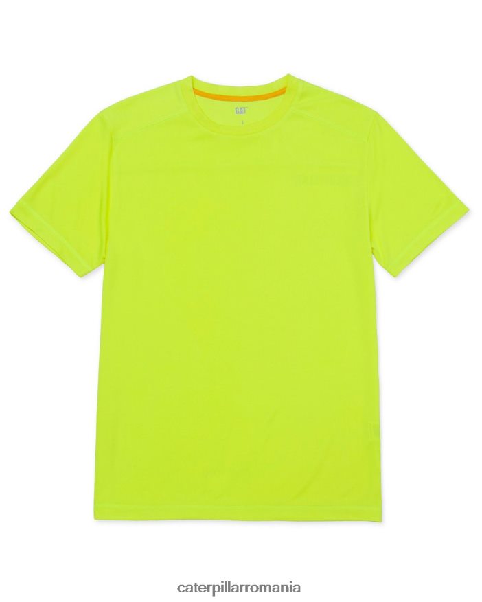bărbați tricou coolmax cu mânecă scurtă Caterpillar galben hi-vis B848DD219 | topuri și îmbrăcăminte exterioară