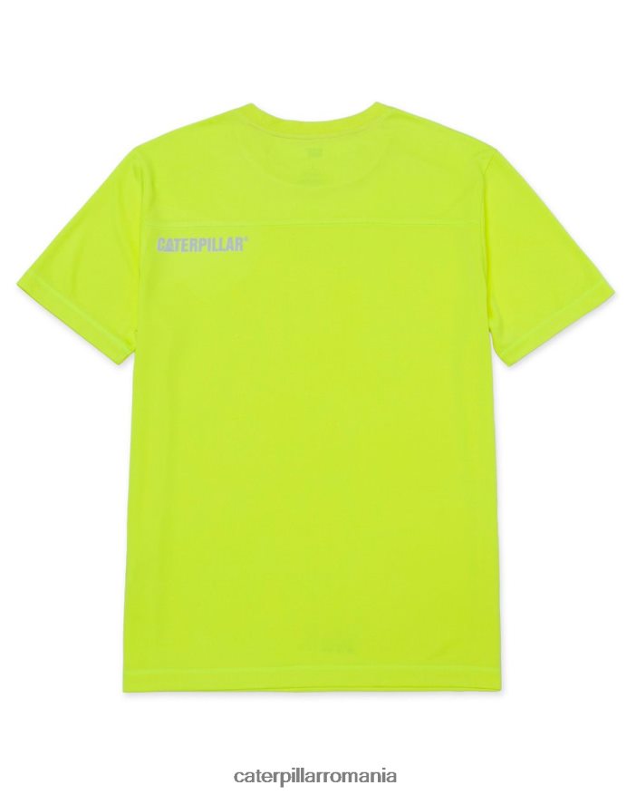 bărbați tricou coolmax cu mânecă scurtă Caterpillar galben hi-vis B848DD219 | topuri și îmbrăcăminte exterioară