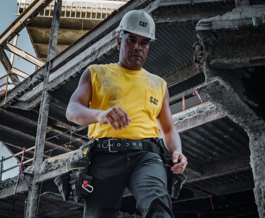 bărbați tricou cu buzunar fără mâneci Caterpillar negru B848DD229 | topuri și îmbrăcăminte exterioară