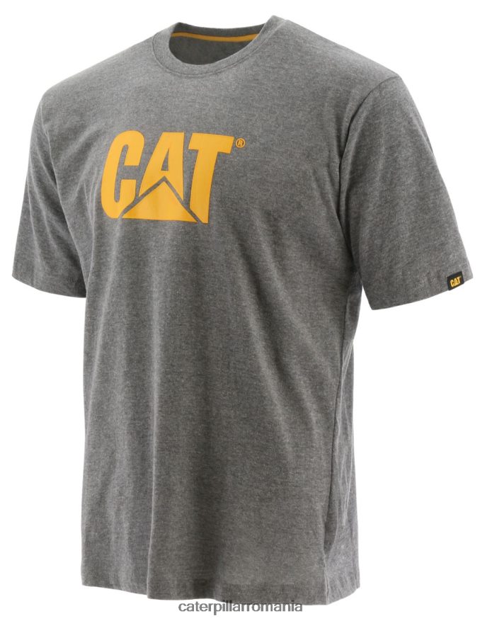 bărbați tricou cu logo-ul mărcii comerciale Caterpillar gri B848DD243 | topuri și îmbrăcăminte exterioară