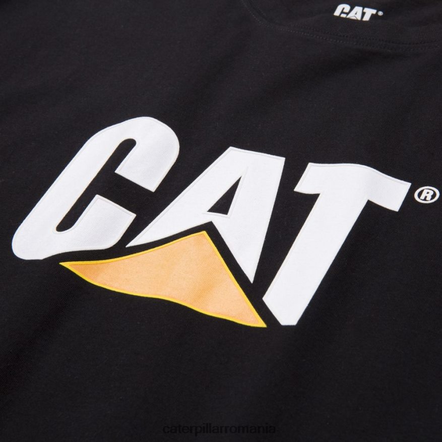 bărbați tricou cu logo-ul mărcii comerciale Caterpillar negru B848DD242 | topuri și îmbrăcăminte exterioară