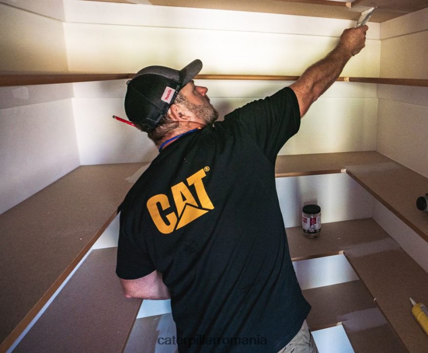 bărbați tricou de buzunar marca înregistrată Caterpillar cenușiu închis închis B848DD235 | topuri și îmbrăcăminte exterioară