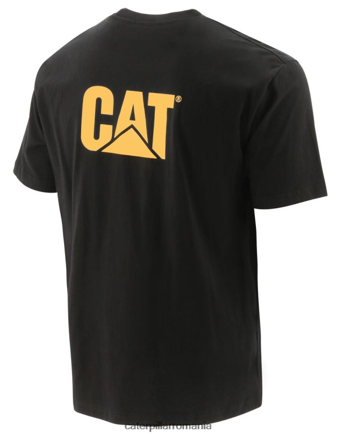 bărbați tricou de buzunar marca înregistrată Caterpillar negru B848DD234 | topuri și îmbrăcăminte exterioară