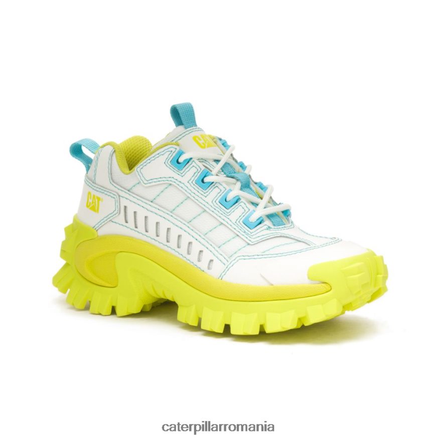 bărbați pantof supraalimentat intrus Caterpillar alb strălucitor/galben limiu pal B848DD121 | adidași casual groși