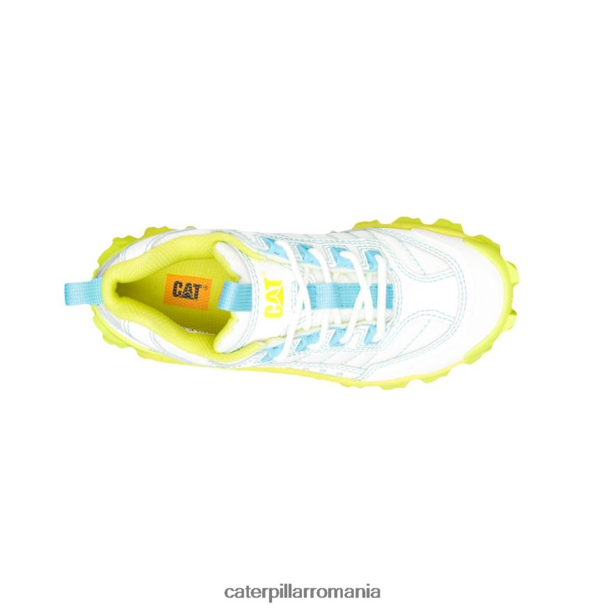 bărbați pantof supraalimentat intrus Caterpillar alb strălucitor/galben limiu pal B848DD121 | adidași casual groși