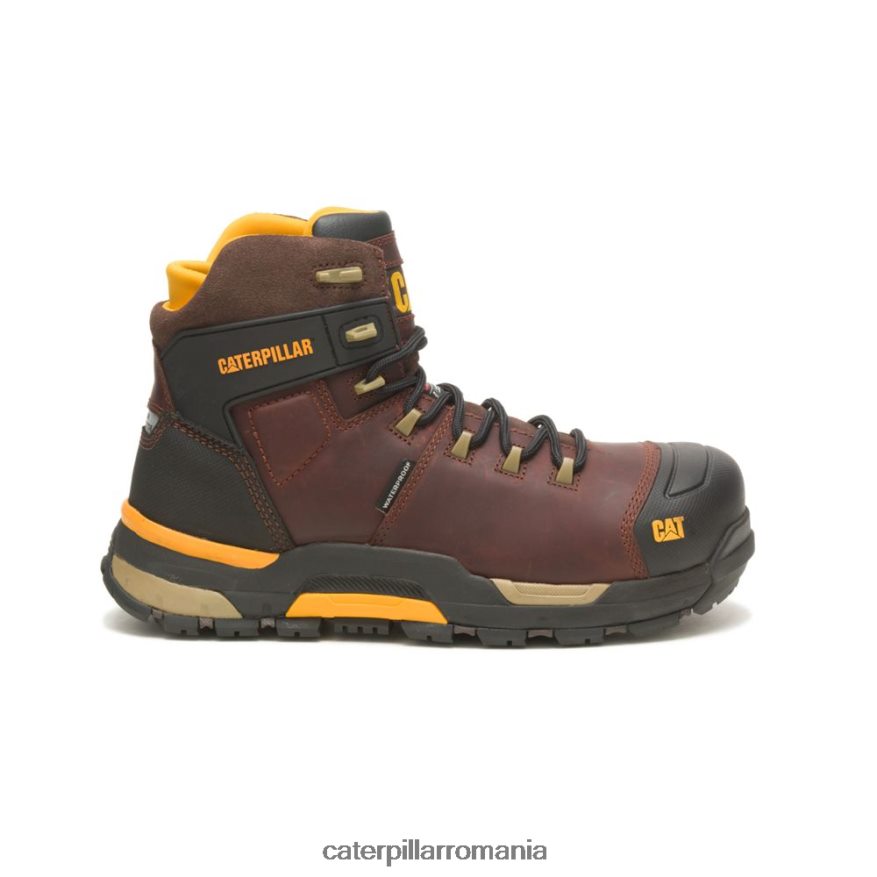 bărbați Cat edge protect waterproof thinsulate carbon compozit cizme de lucru Caterpillar călugăr brun B848DD74 | cizme de muncă