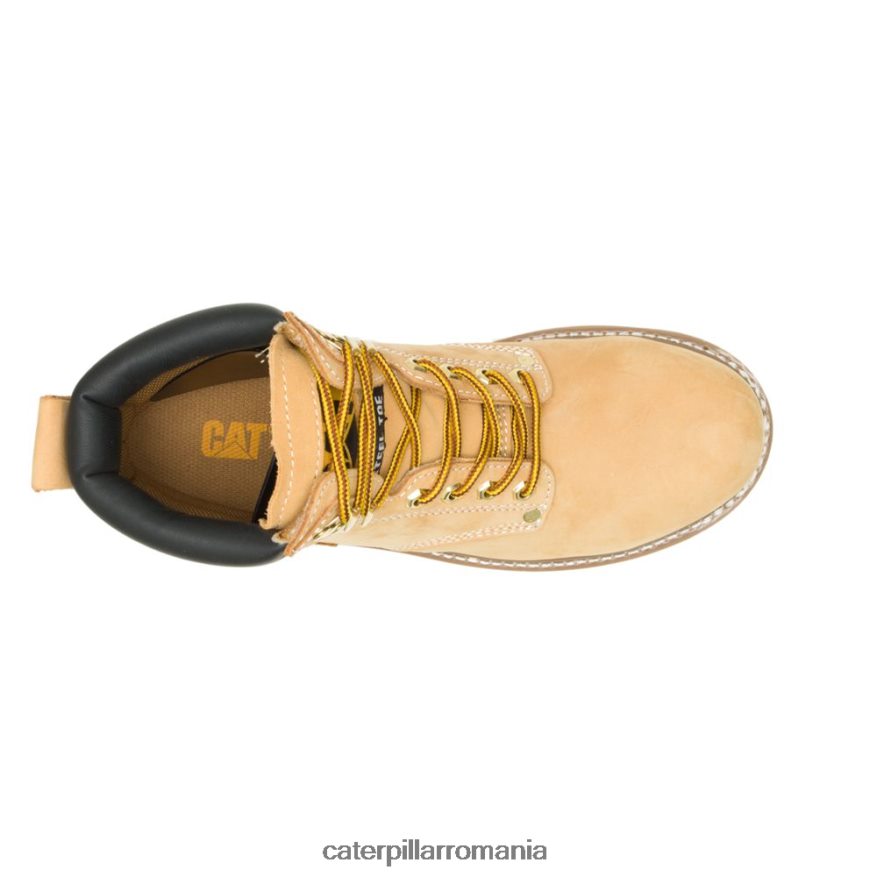 bărbați Cizma de lucru cu vârf de oțel pentru schimbul secund Caterpillar nubuc miere B848DD18 | cizme de muncă