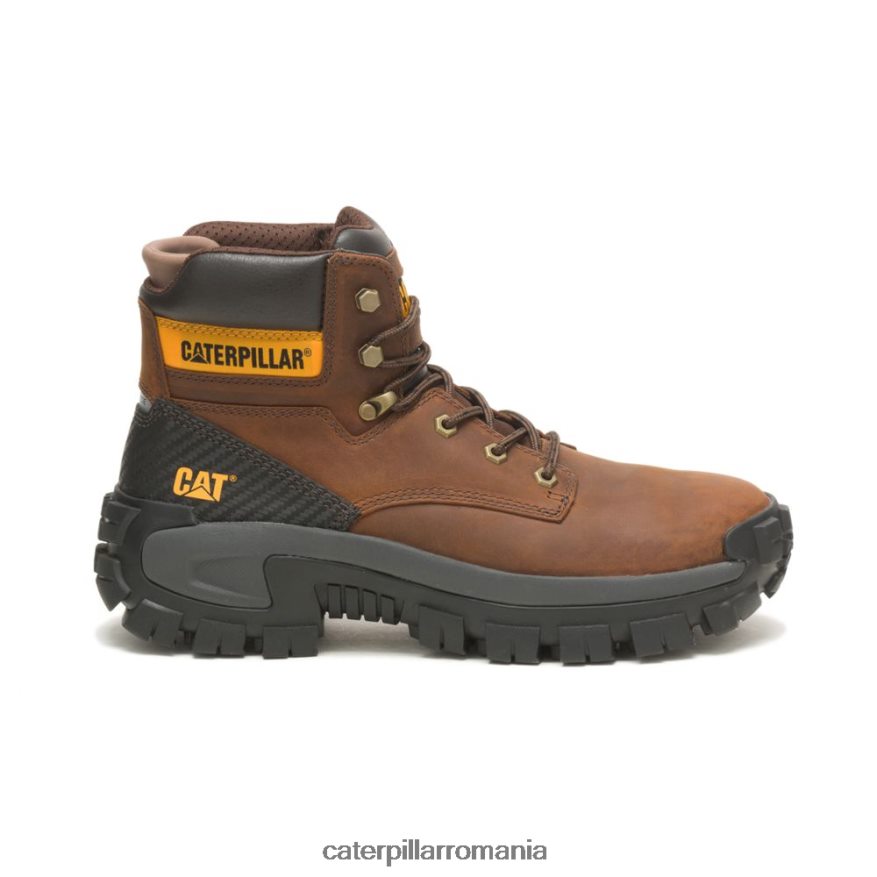 bărbați cizme de lucru invader hi steel toe Caterpillar maro inchis B848DD7 | cizme de muncă