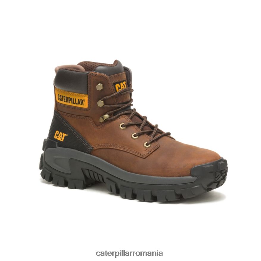 bărbați cizme de lucru invader hi steel toe Caterpillar maro inchis B848DD7 | cizme de muncă