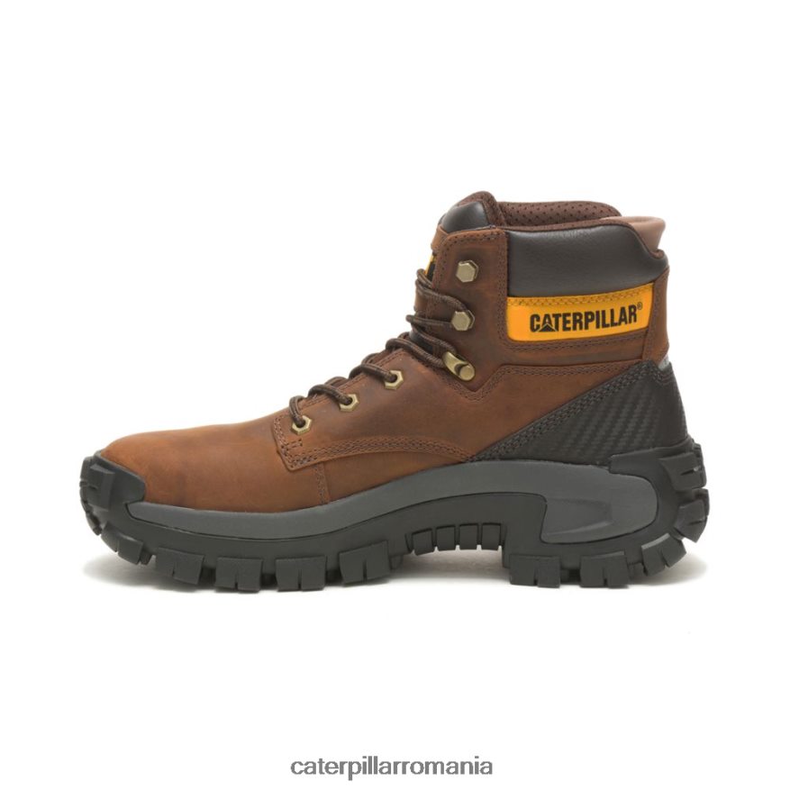 bărbați cizme de lucru invader hi steel toe Caterpillar maro inchis B848DD7 | cizme de muncă