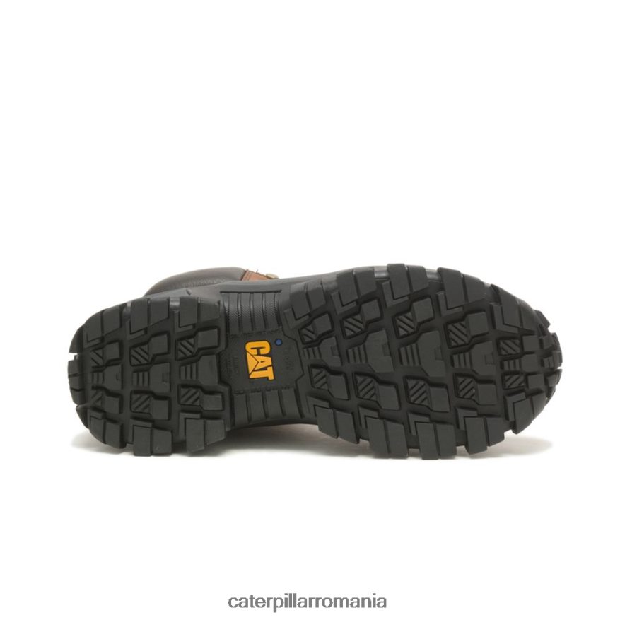 bărbați cizme de lucru invader hi steel toe Caterpillar maro inchis B848DD7 | cizme de muncă