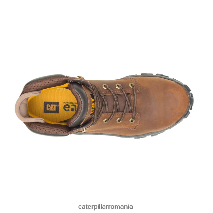 bărbați cizme de lucru invader hi steel toe Caterpillar maro inchis B848DD7 | cizme de muncă