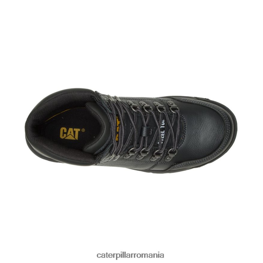 bărbați cizme de lucru outline cu vârf de oțel Caterpillar negru B848DD65 | cizme de muncă