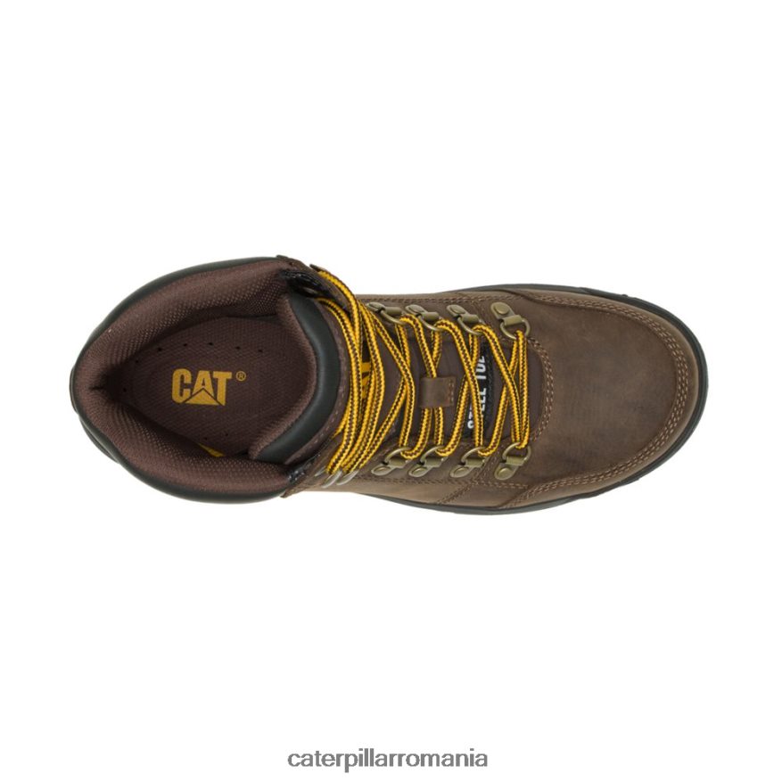 bărbați cizme de lucru outline cu vârf de oțel Caterpillar sigiliu maro B848DD63 | cizme de muncă