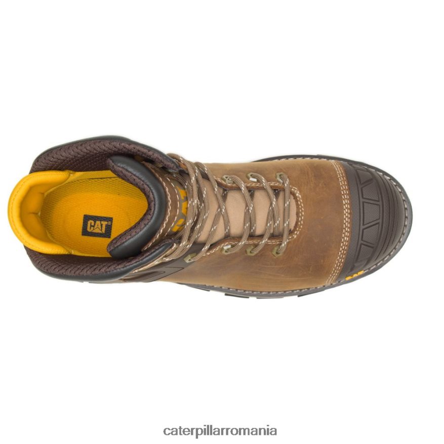 bărbați excavator superlite cizme de lucru impermeabile din compozit din carbon Caterpillar biege întunecat B848DD37 | cizme de muncă