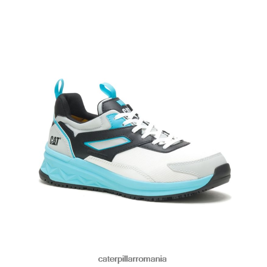 bărbați pantof de lucru cu vârf compozit de carbon runner Caterpillar alb/albastru strălucitor B848DD83 | pantofi de lucru
