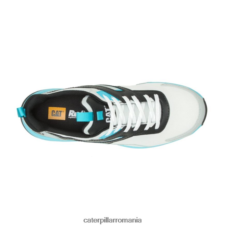 bărbați pantof de lucru cu vârf compozit de carbon runner Caterpillar alb/albastru strălucitor B848DD83 | pantofi de lucru