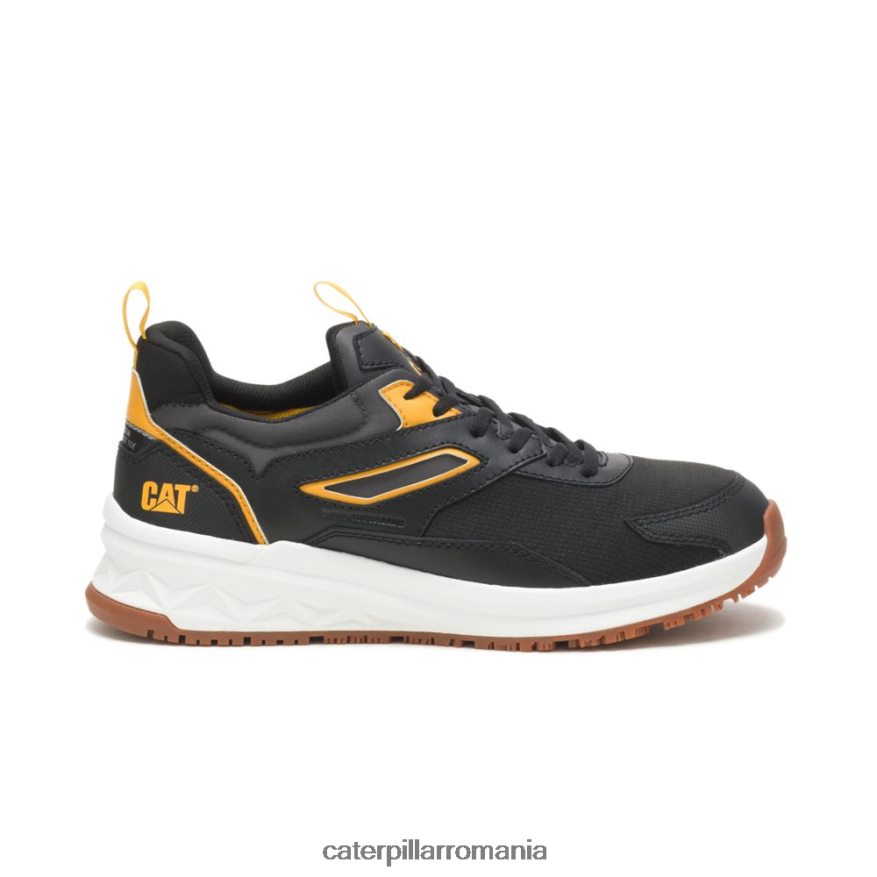 bărbați pantof de lucru cu vârf compozit de carbon runner Caterpillar negru/galben pisica B848DD82 | pantofi de lucru
