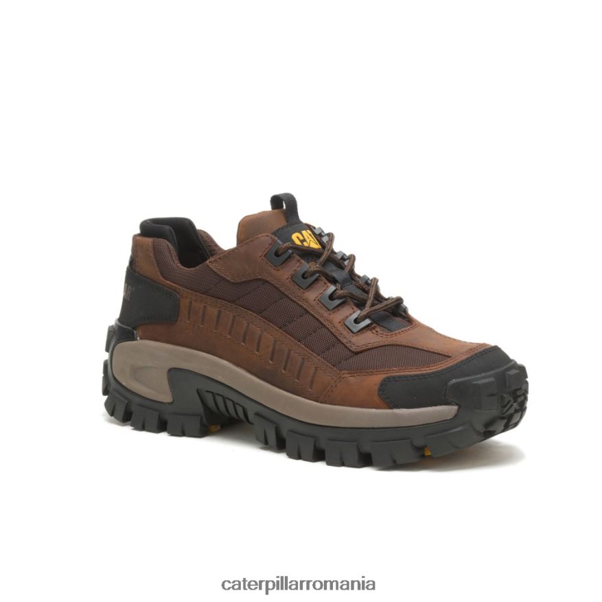 bărbați pantof de lucru invader steel toe Caterpillar maro inchis B848DD79 | pantofi de lucru