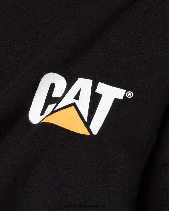 femei tricou cu mânecă lungă cu mărci comerciale Caterpillar negru B848DD319 | topuri și îmbrăcăminte exterioară