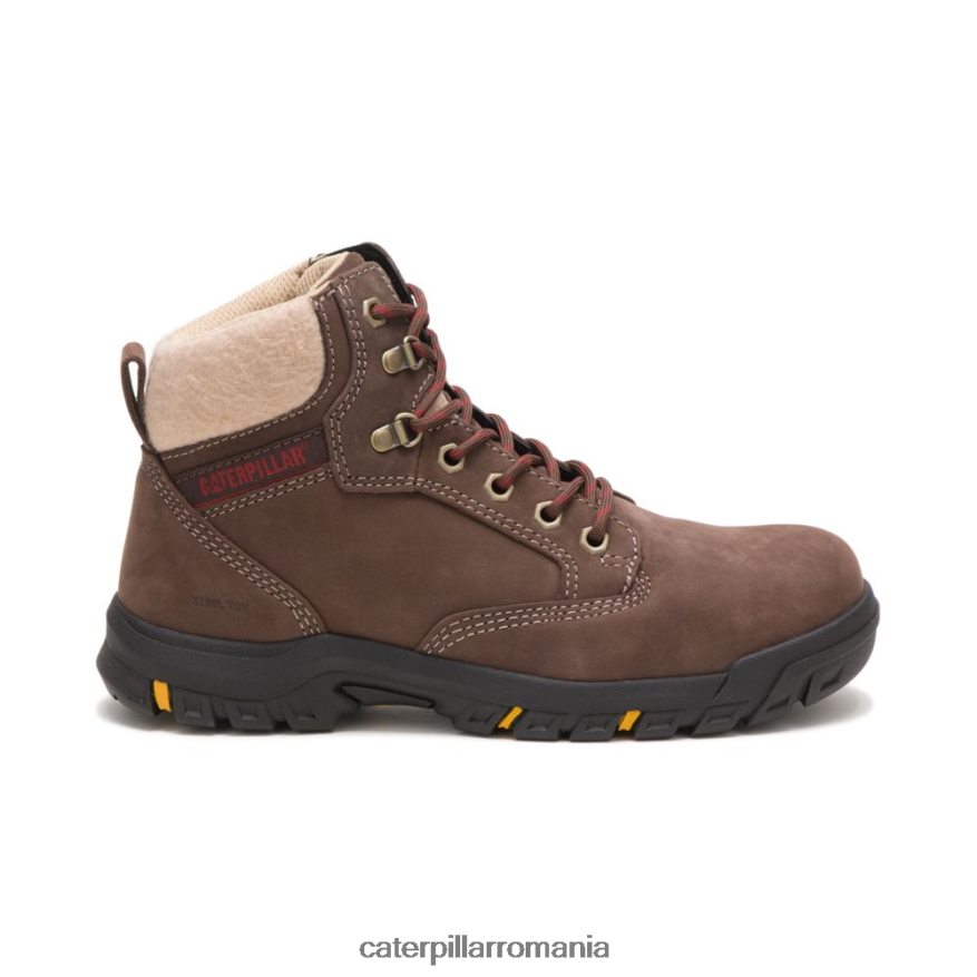 femei cizme de lucru tess steel toe Caterpillar ciocolată B848DD271 | cizme de muncă